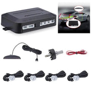 Car Parktronic LED Parking Sensor Kit Backlight Display with Switch Reverse Backup Monitor Detector System With 4 Sensors - Lacatang Shop