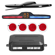 Car Reverse Radar Kit Vehicle Parking Sensor System with 4 Sensors Backup Assist System with LED Distance Display Sound Warning - Lacatang Shop