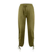 Casual Trousers For Womens Soild Harlan Pants Baggy Women'S Slacks Thin Summer Streetwear With· Hem Drawstring Ropa De Mujer - Lacatang Shop