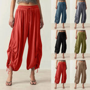 Casual Trousers For Womens Soild Harlan Pants Baggy Women'S Slacks Thin Summer Streetwear With· Hem Drawstring Ropa De Mujer - Lacatang Shop
