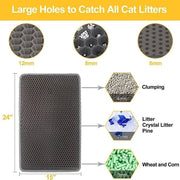 Cat Litter Mat Pet Toilet Waterproof Double Layer Pet Litter Box Mat Nonslip Sand Cat Washable Mat Clean Pad Pet Clean Supplies - Lacatang Shop