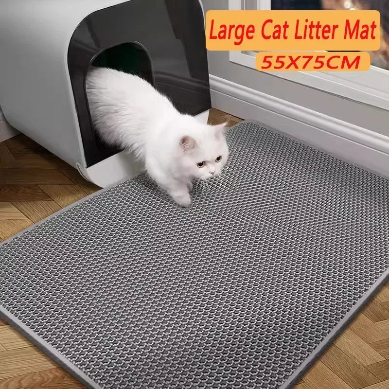 Cat Litter Mat Pet Toilet Waterproof Double Layer Pet Litter Box Mat Nonslip Sand Cat Washable Mat Clean Pad Pet Clean Supplies - Lacatang Shop