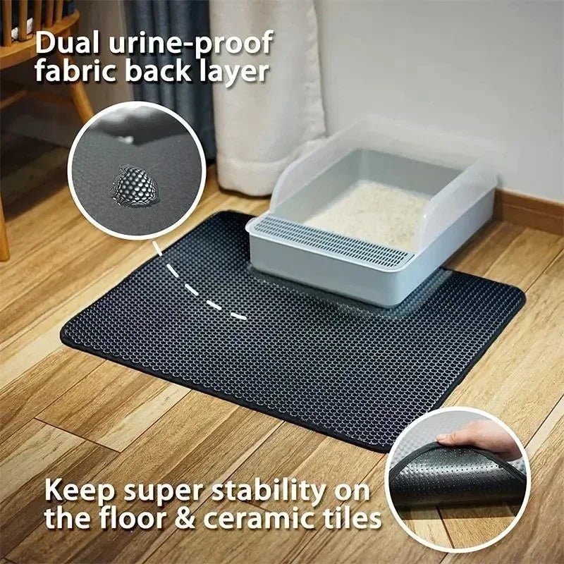 Cat Litter Mat Pet Toilet Waterproof Double Layer Pet Litter Box Mat Nonslip Sand Cat Washable Mat Clean Pad Pet Clean Supplies - Lacatang Shop