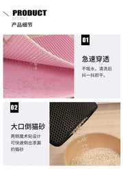 Cat Litter Mat With Gift Double Layer Waterproof Pet Litter Box Mat Non - slip Sand Cat Pad Washable Bed Mat Clean Pad Products - Lacatang Shop