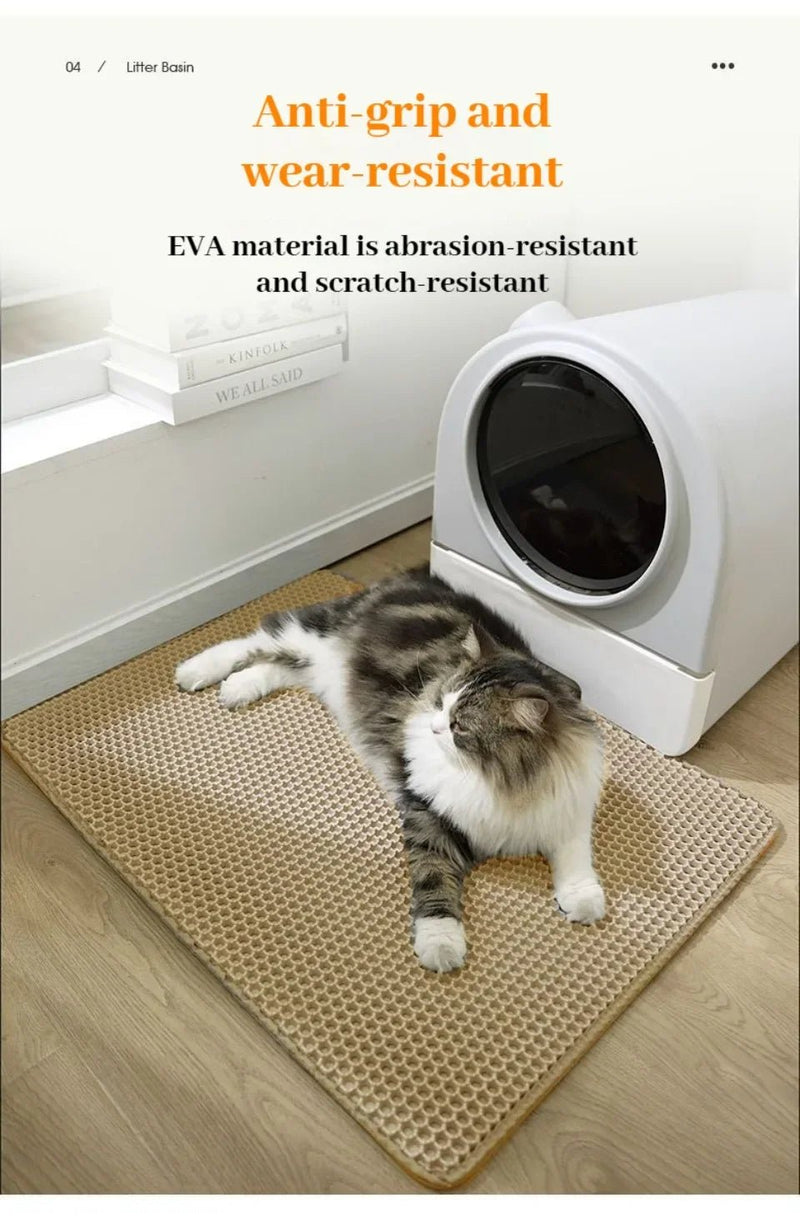 Cats Litter Mat Double Layer EVA Cat Litter Pad Large Hole Anti - Slip Sand Bowl Filter Mat Sandbox Mat for Cat Cats Accessories - Lacatang Shop
