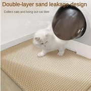 Cats Litter Mat Double Layer EVA Cat Litter Pad Large Hole Anti - Slip Sand Bowl Filter Mat Sandbox Mat for Cat Cats Accessories - Lacatang Shop