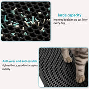 Cats Litter Mat Double Layer EVA Cat Litter Pad Large Hole Anti - Slip Sand Bowl Filter Mat Sandbox Mat for Cat Cats Accessories - Lacatang Shop