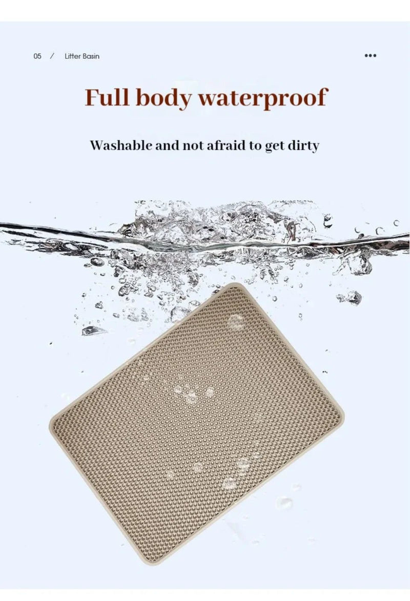 Cats Litter Mat Double Layer EVA Cat Litter Pad Large Hole Anti - Slip Sand Bowl Filter Mat Sandbox Mat for Cat Cats Accessories - Lacatang Shop