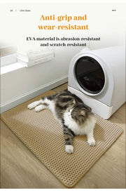 Cats Litter Mat Double Layer EVA Cat Litter Pad Large Hole Anti - Slip Sand Bowl Filter Mat Sandbox Mat for Cat Cats Accessories - Lacatang Shop
