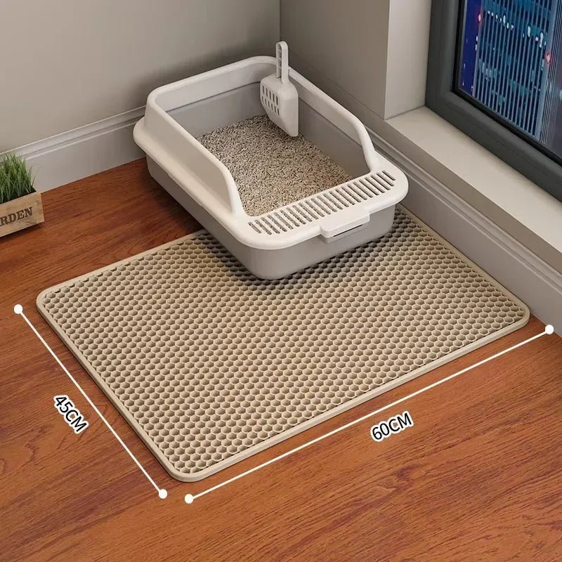 Cats Litter Mat Double Layer EVA Cat Litter Pad Large Hole Anti - Slip Sand Bowl Filter Mat Sandbox Mat for Cat Cats Accessories - Lacatang Shop