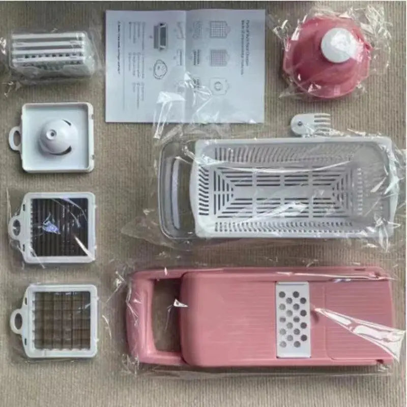 12 in 1 Manual Vegetable Chopper Kitchen Gadgets Food Chopper Onion Cutter Vegetable Slicer 

Save time and effort with our 12-in-1 Manual Vegetable Chopper - Perfect for Efficient and Precise Food Prep! Kitchen Aliexpress Lacatang Shop 