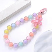Charm Color Acrylic Mobile Phone Chain Lanyard Fahion Flowers Pendant Sweet Cellphone Chains Anti - Lost Women Jewelry Accessories - Lacatang Shop