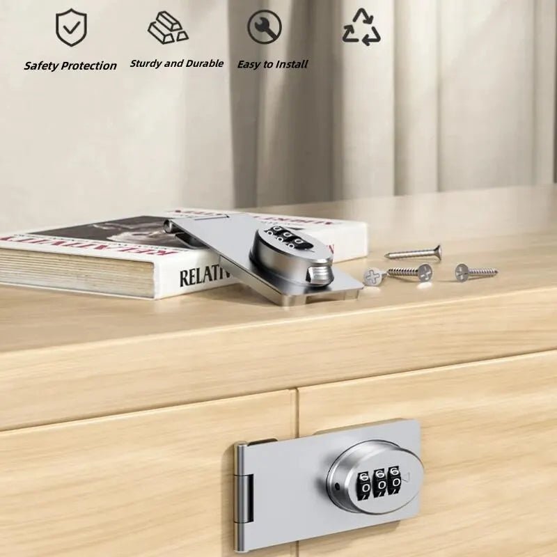 Child Safety Lock Double Opening Cabinet Lock File Cabinet Door Lock Drawer Lock Cabinet Lock Furniture Lock Locker Lock - Lacatang Shop