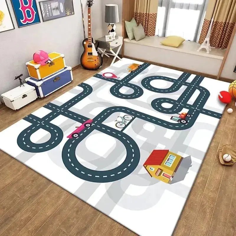 Children's Non - Slip Crawling Carpet for Living Room and Bedroom Decor - Soft Flannel Area Rug - Lacatang Shop