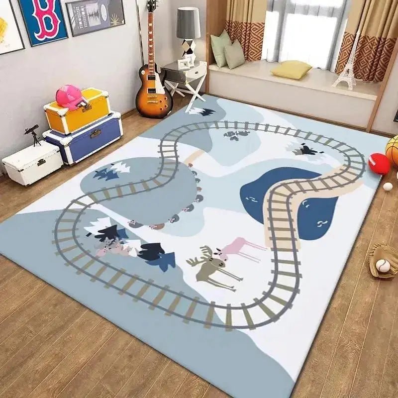 Children's Non - Slip Crawling Carpet for Living Room and Bedroom Decor - Soft Flannel Area Rug - Lacatang Shop