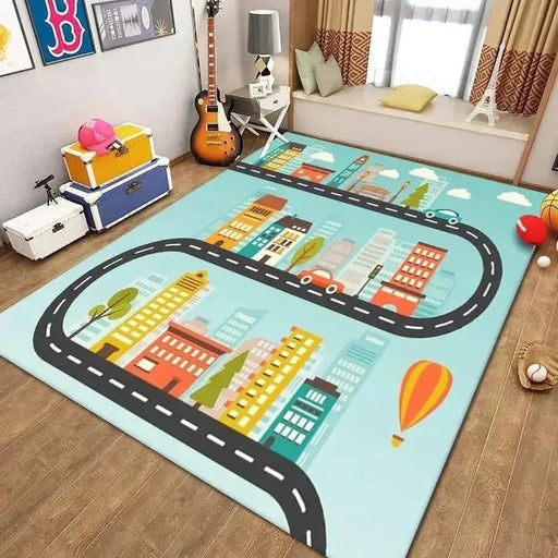 Children's Non - Slip Crawling Carpet for Living Room and Bedroom Decor - Soft Flannel Area Rug - Lacatang Shop