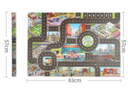 City Traffic Play Mat for Babies - Educational Road Map Carpet with Car Parking and Traffic Signs - Lacatang Shop