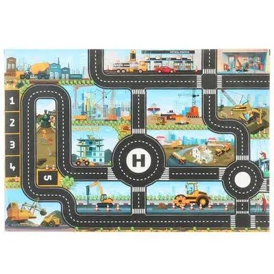 City Traffic Play Mat for Babies - Educational Road Map Carpet with Car Parking and Traffic Signs - Lacatang Shop