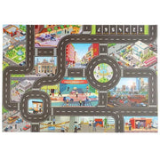 City Traffic Play Mat for Babies - Educational Road Map Carpet with Car Parking and Traffic Signs - Lacatang Shop