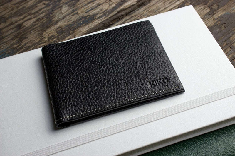 Classic Leather Wallet - Handmade Pebbled Cowhide - Lacatang Shop