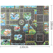 Colorful Cartoon City Traffic Play Mat with Toy Cars for Kids - Educational Baby Rug for Christmas and Birthday Gifts - Lacatang Shop