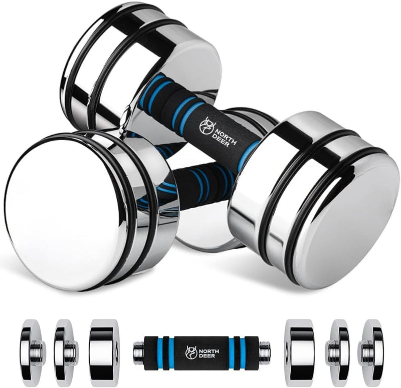 CompactFit Chrome Dumbbells (5 - 50Lb) - Lacatang Shop