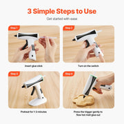 Cordless Hot Glue Gun Hot Melt Glue Gun with 20Pcs Sticks Rechargeable Battery - Lacatang Shop