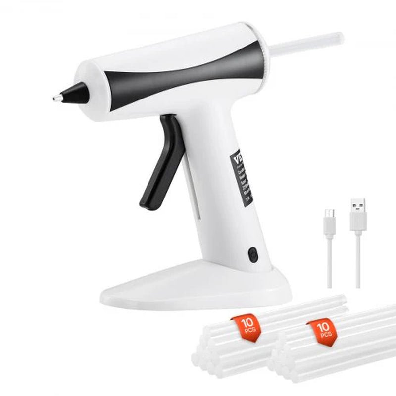 Cordless Hot Glue Gun Hot Melt Glue Gun with 20Pcs Sticks Rechargeable Battery - Lacatang Shop