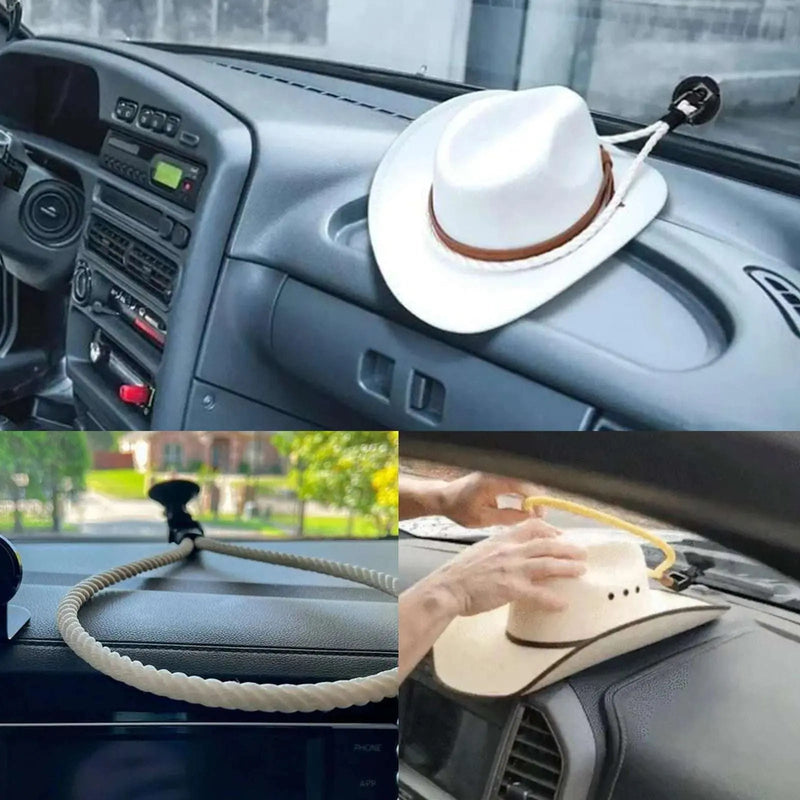 Cowboy Hat Holder Hat Mounts Universal Hat Hanger For Truck/Suv/Vehicle Cowboy Rope Organizer Handmade Hat Rack DROPSHIPPING - Lacatang Shop