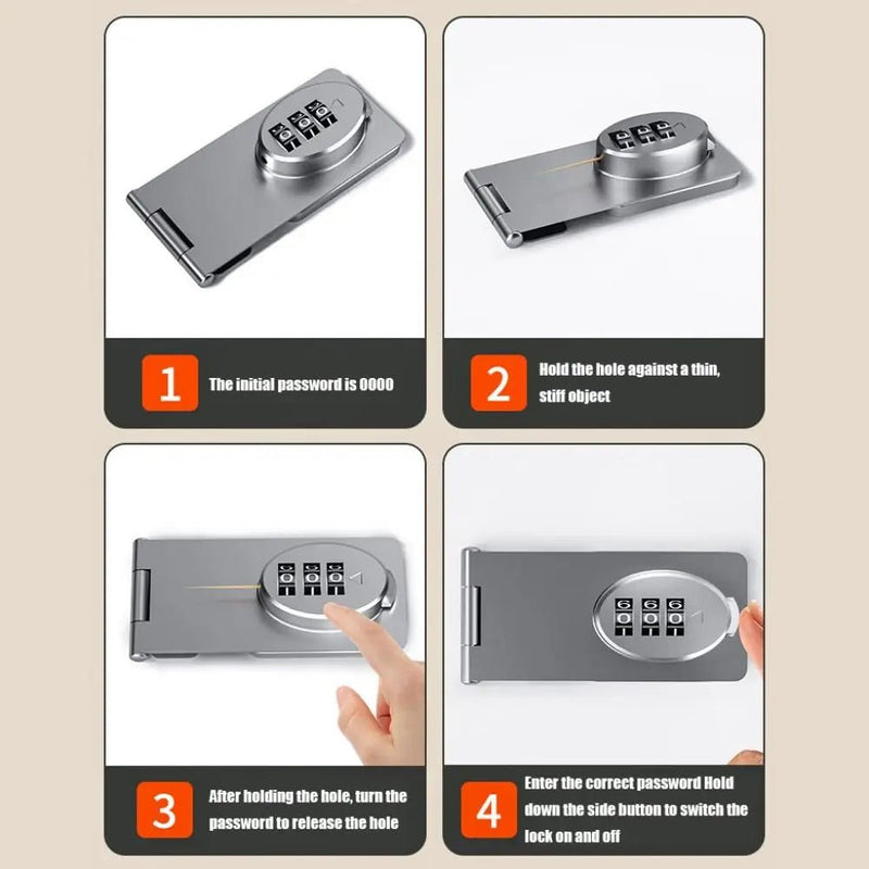 Creative 3 - digit Cabinet Door Lock Firm Protect Code Lock Antirust ABS and Stainless Steel Baby Safety Locks Cupboard - Lacatang Shop