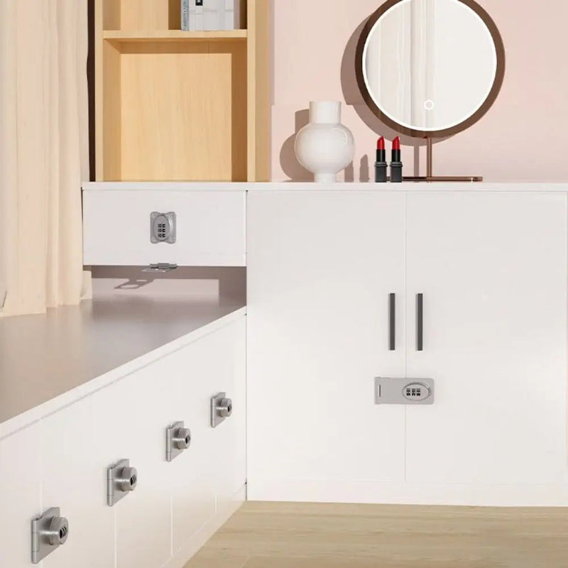 Creative 3 - digit Cabinet Door Lock Firm Protect Code Lock Antirust ABS and Stainless Steel Baby Safety Locks Cupboard - Lacatang Shop