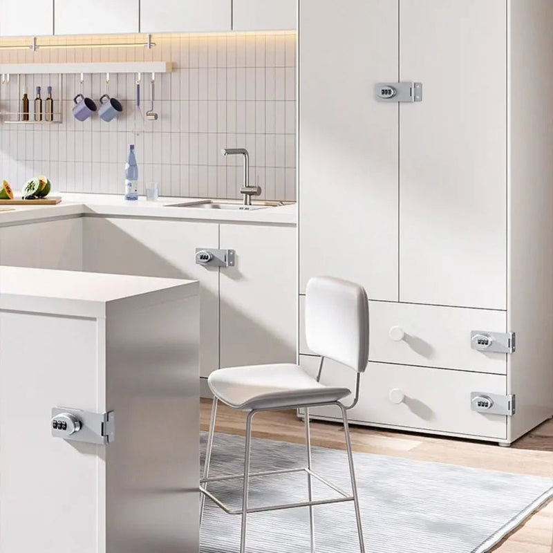 Creative 3 - digit Cabinet Door Lock Firm Protect Code Lock Antirust ABS and Stainless Steel Baby Safety Locks Cupboard - Lacatang Shop