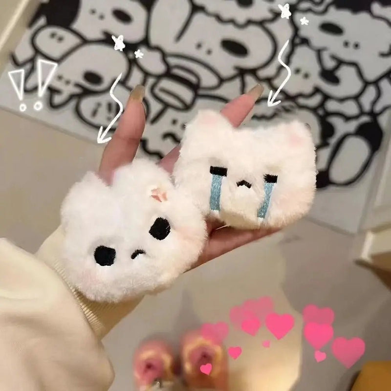 Creative Plush Rabbit Pendant Make A Sound Stuffed Doll Rabbit Keychain Hanging Ornament Couple Key Ring Bag Decoration - Lacatang Shop