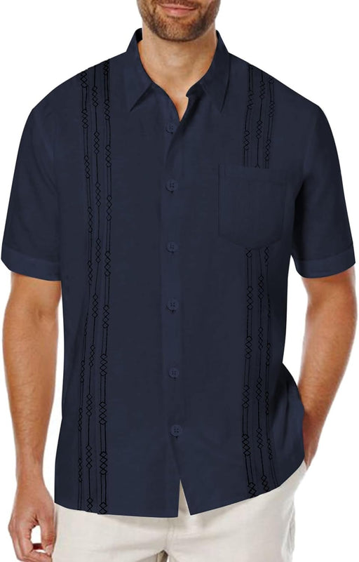Cuba Blue Linen Shirt - Lacatang Shop