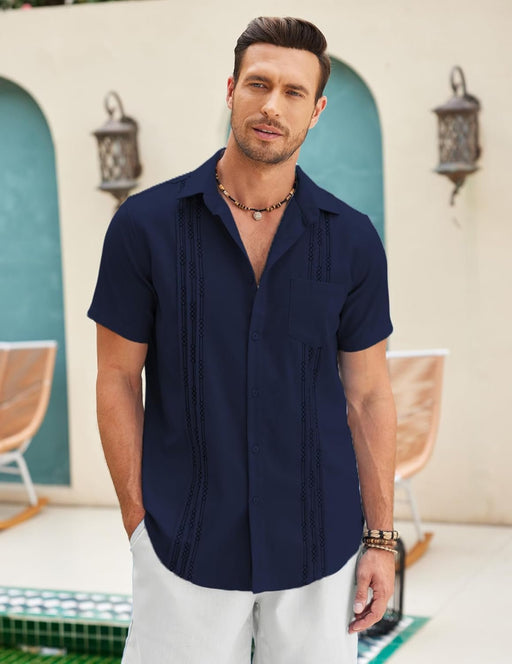Cuba Blue Linen Shirt - Lacatang Shop