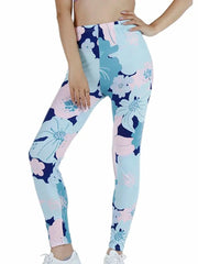CUHAKCI Printing Women Leggings Gym Sportswear Female Ankle Length Floral Pencil Pants Fitness Leggins Strech Legging - Lacatang Shop
