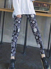 CUHAKCI Printing Women Leggings Gym Sportswear Female Ankle Length Floral Pencil Pants Fitness Leggins Strech Legging - Lacatang Shop