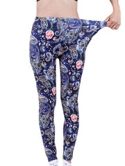 CUHAKCI Printing Women Leggings Gym Sportswear Female Ankle Length Floral Pencil Pants Fitness Leggins Strech Legging - Lacatang Shop