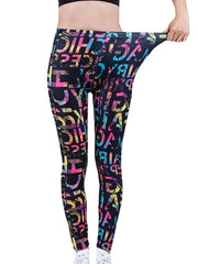 CUHAKCI Printing Women Leggings Gym Sportswear Female Ankle Length Floral Pencil Pants Fitness Leggins Strech Legging - Lacatang Shop