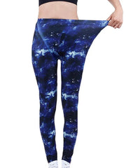 CUHAKCI Printing Women Leggings Gym Sportswear Female Ankle Length Floral Pencil Pants Fitness Leggins Strech Legging - Lacatang Shop