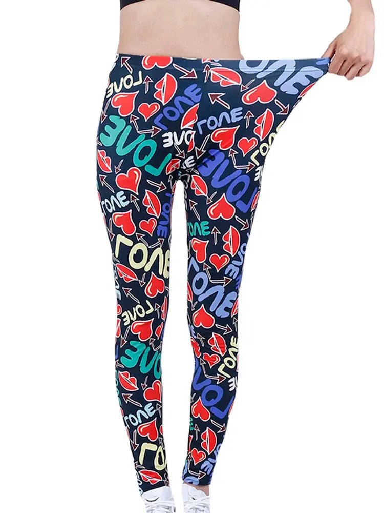 CUHAKCI Printing Women Leggings Gym Sportswear Female Ankle Length Floral Pencil Pants Fitness Leggins Strech Legging - Lacatang Shop