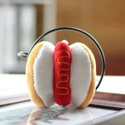 Cute Cartoon Food Plush Keychain - Hamburg, Hot Dog, Fries & Drumsticks Bag Charm for Girls - Lacatang Shop