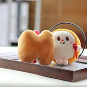Cute Cartoon Food Plush Keychain - Hamburg, Hot Dog, Fries & Drumsticks Bag Charm for Girls - Lacatang Shop