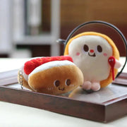 Cute Cartoon Food Plush Keychain - Hamburg, Hot Dog, Fries & Drumsticks Bag Charm for Girls - Lacatang Shop