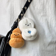 Cute Crying Rabbit Couple Keychain Mini Funny Doll Plush Keyring Bag Pendant Charms Backpack Decor Classroom Prizes Guest Gifts - Lacatang Shop