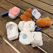 Cute Crying Rabbit Couple Keychain Mini Funny Doll Plush Keyring Bag Pendant Charms Backpack Decor Classroom Prizes Guest Gifts - Lacatang Shop