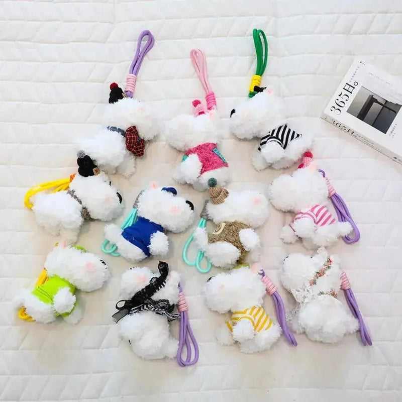 Cute Kawaii Plush Puppy Doll Toys Keychian Cartoon Bag Pendant Charms - Lacatang Shop