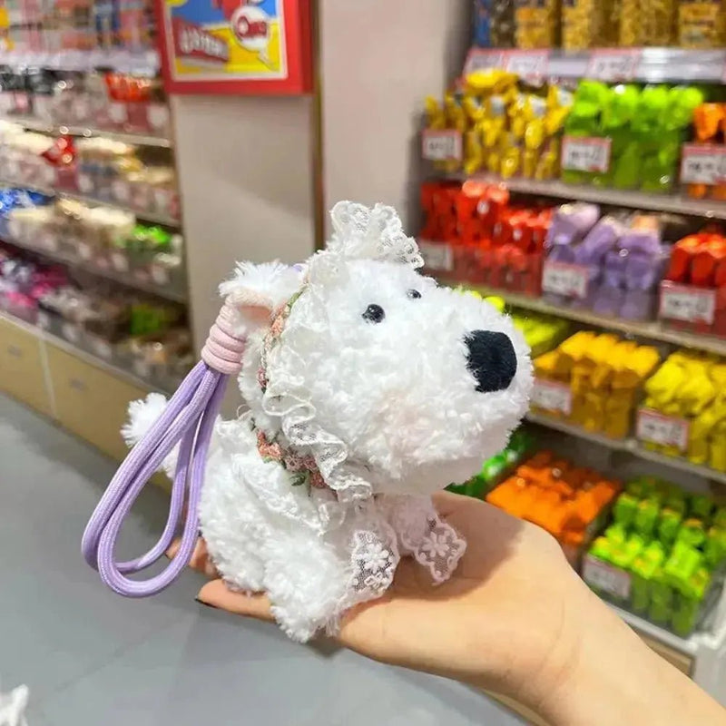 Cute Kawaii Plush Puppy Doll Toys Keychian Cartoon Bag Pendant Charms Car Keyring For Women Girls Birthday Gifts - Lacatang Shop
