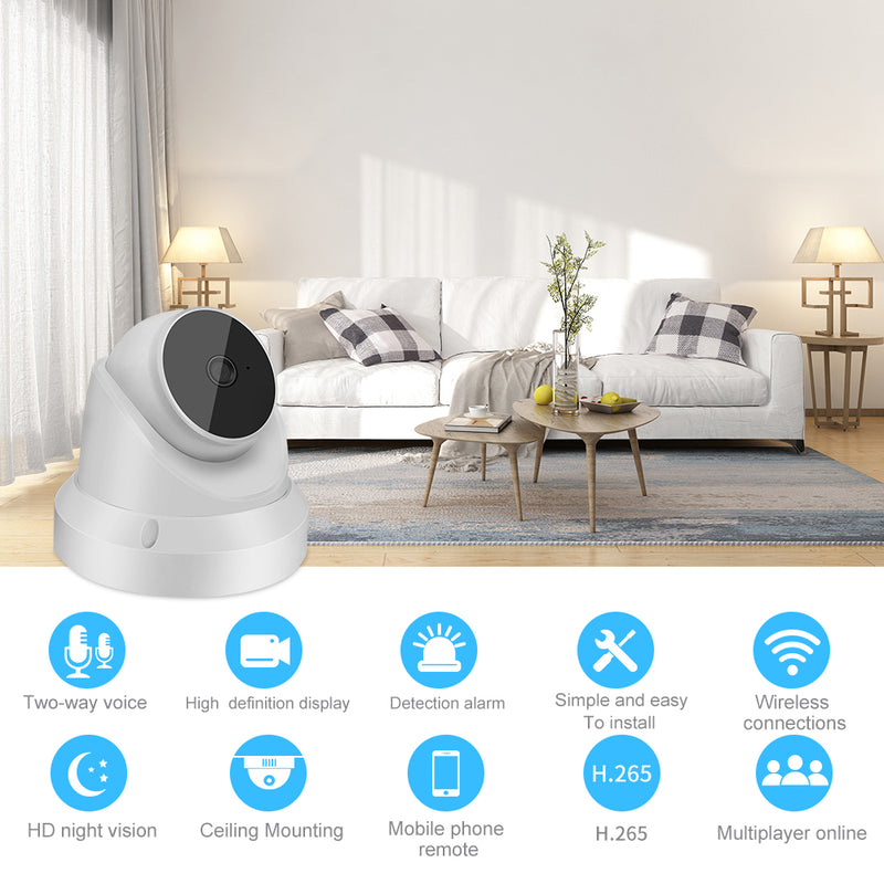 HD 1080P WiFi IP Baby Monitor Camera with PTZ and Night Vision Features