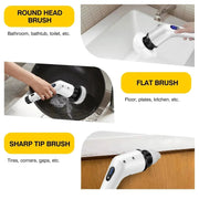 DayPlus Cordless Electric Brush Multi - functional Automatic Hand - held Electric Cleaning Brush Bathroom Toilet Floor Toilet 3 Head - Lacatang Shop